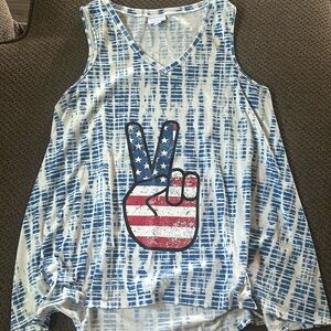 Women’s LuLaRoe Kristina Americana Tank Top